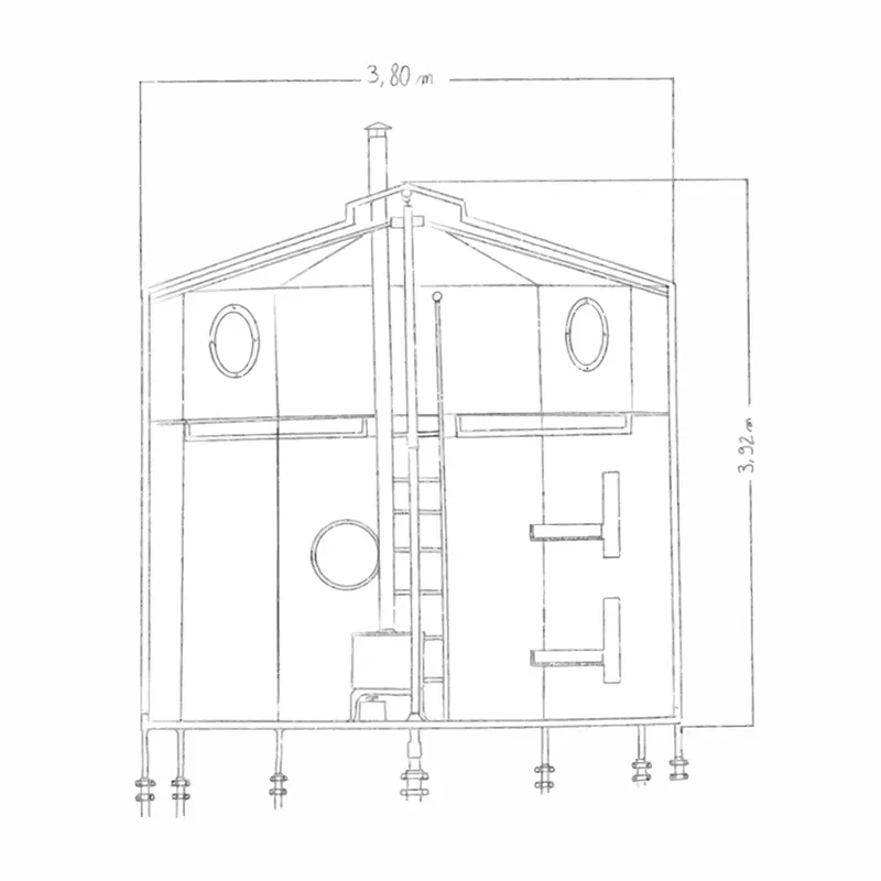 Cette étude permet d’appréhender la logique structurelle et ergonomique du projet, en analysant comment Charlotte Perriand a conçu un espace restreint mais optimisé, tout en privilégiant le confort et la modularité dans un contexte extrême.